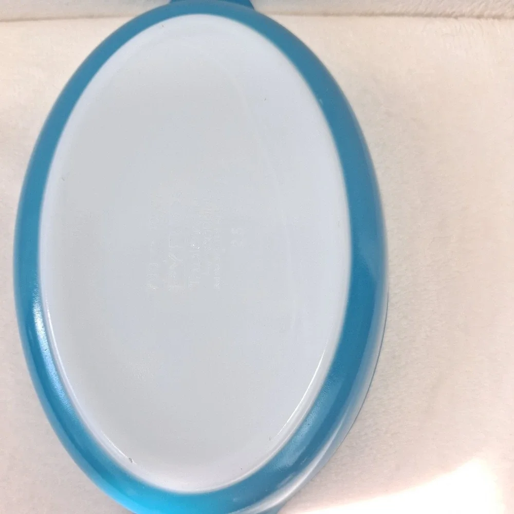 Vintage Pyrex 10 oz Horizon Blue 700 Au Gratin Souffle Dish Baker Vtg Pixie USA